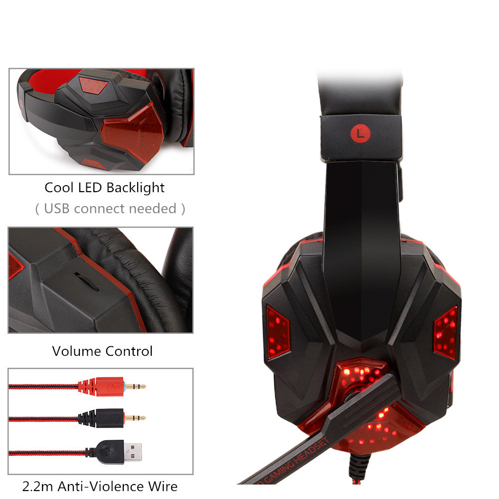 Casque Gaming Filaire Lumineux – Son Stéréo & 7.1 – Micro Intégré