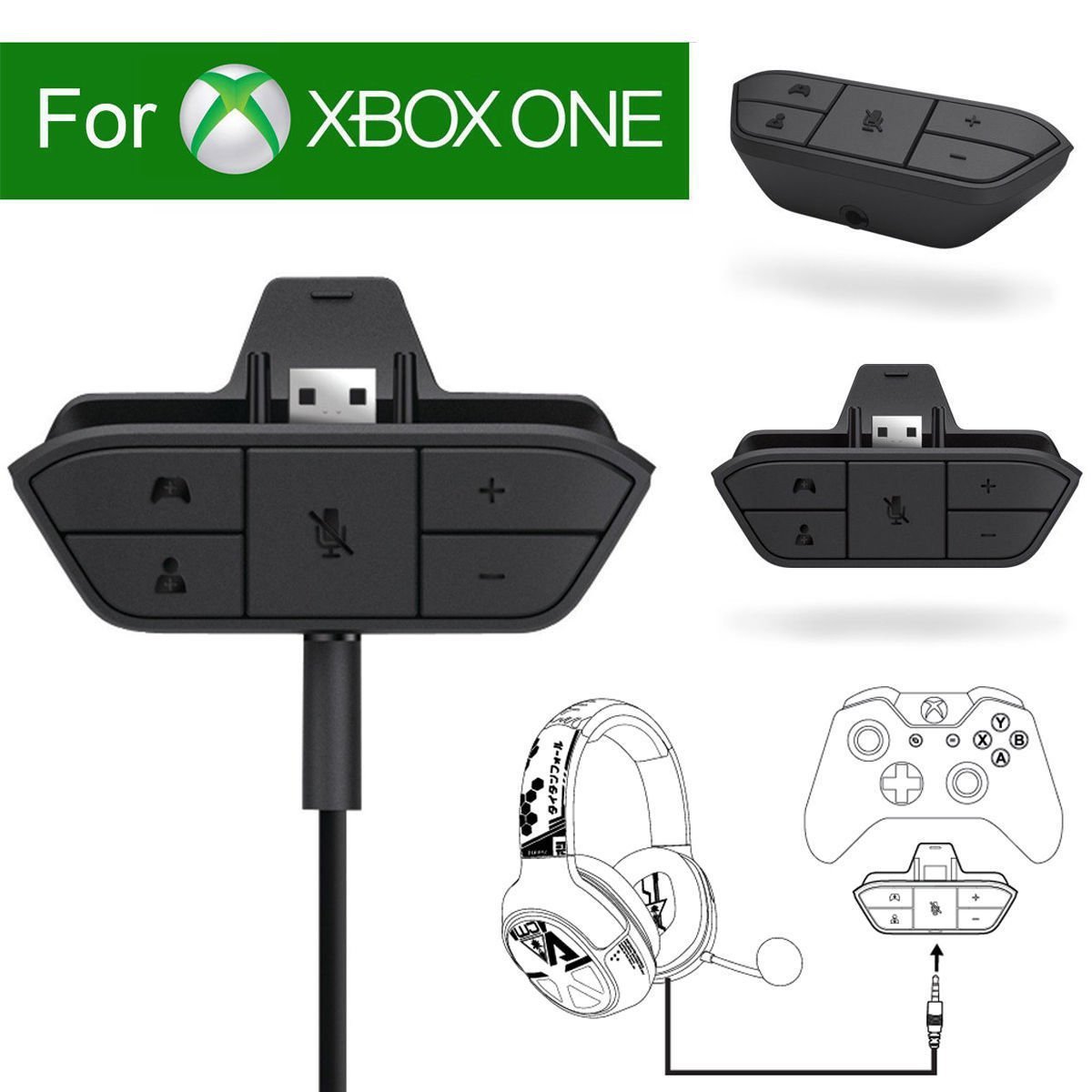 Adaptador para auriculares Convertidor de audífonos estéreo