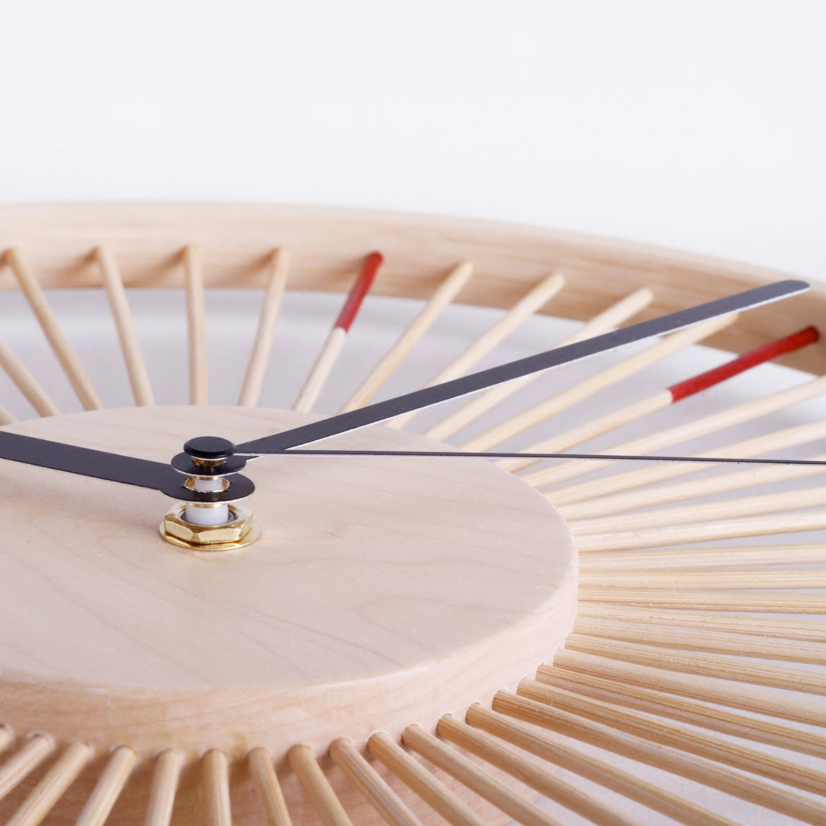 Reloj de pared de madera maciza para sala de estar