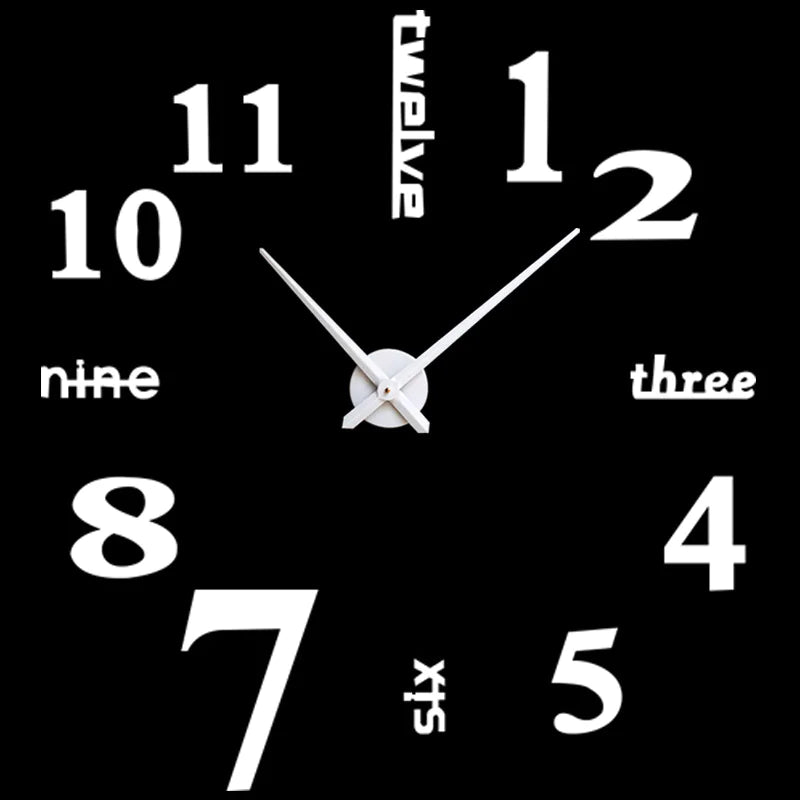 Reloj de pared de espejo acrílico con diseño creativo