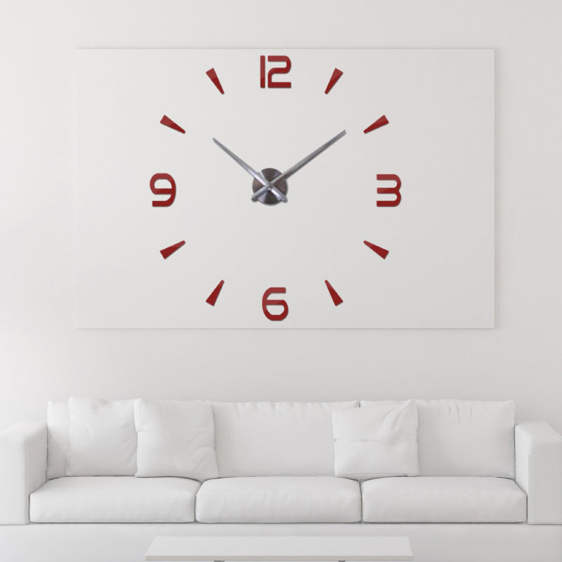 Runde Acryl-3D-Wanduhr zum Aufkleben