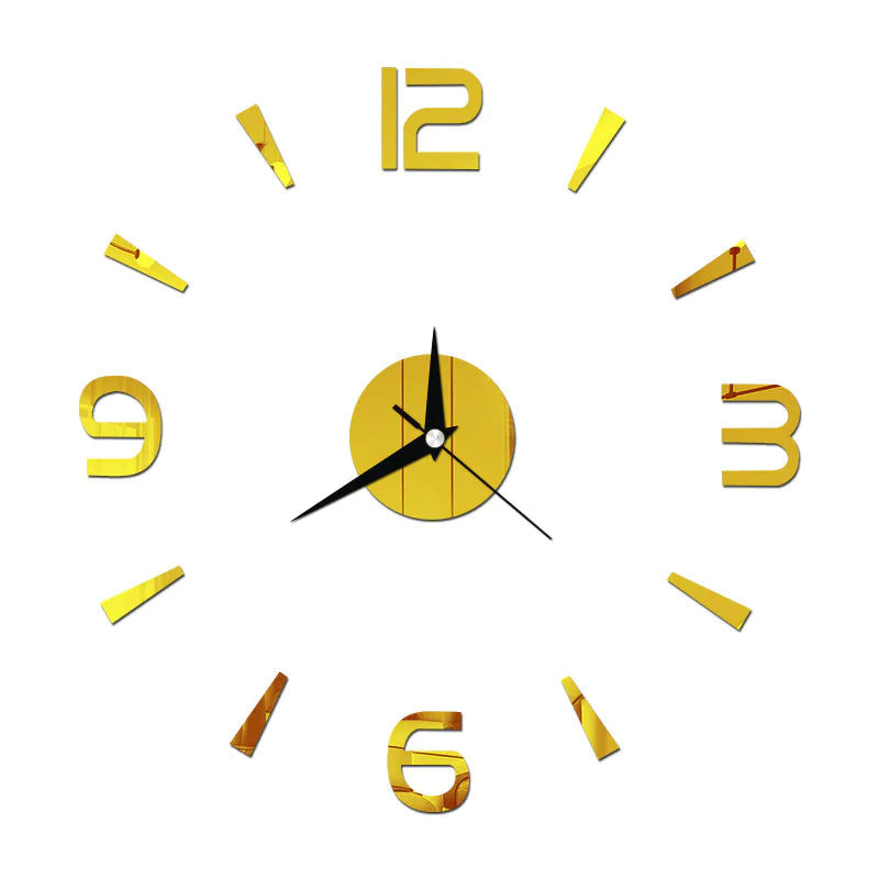 Reloj de pared de espejo acrílico con diseño creativo