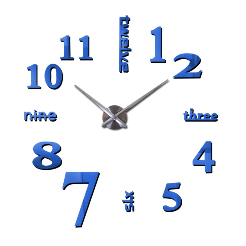 Reloj de pared de espejo acrílico con diseño creativo