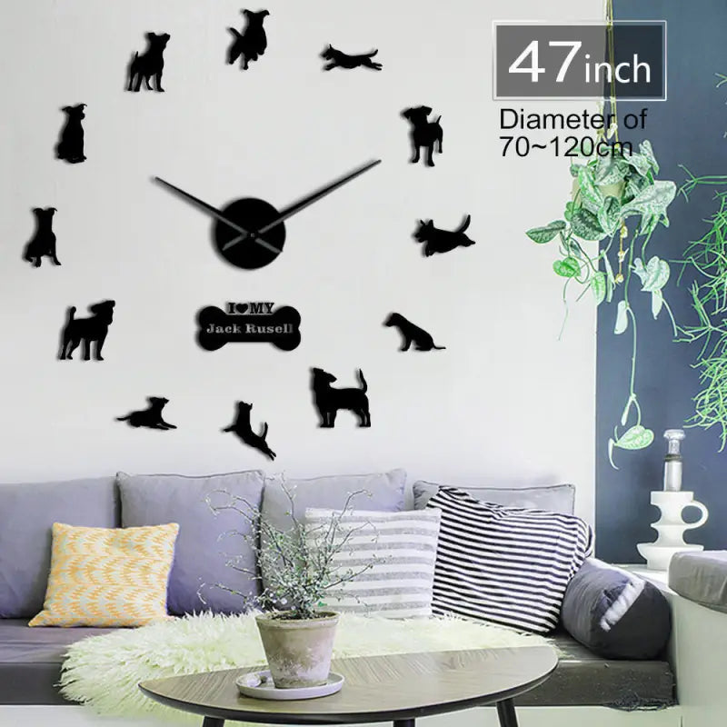 Horloge 3D en miroir acrylique