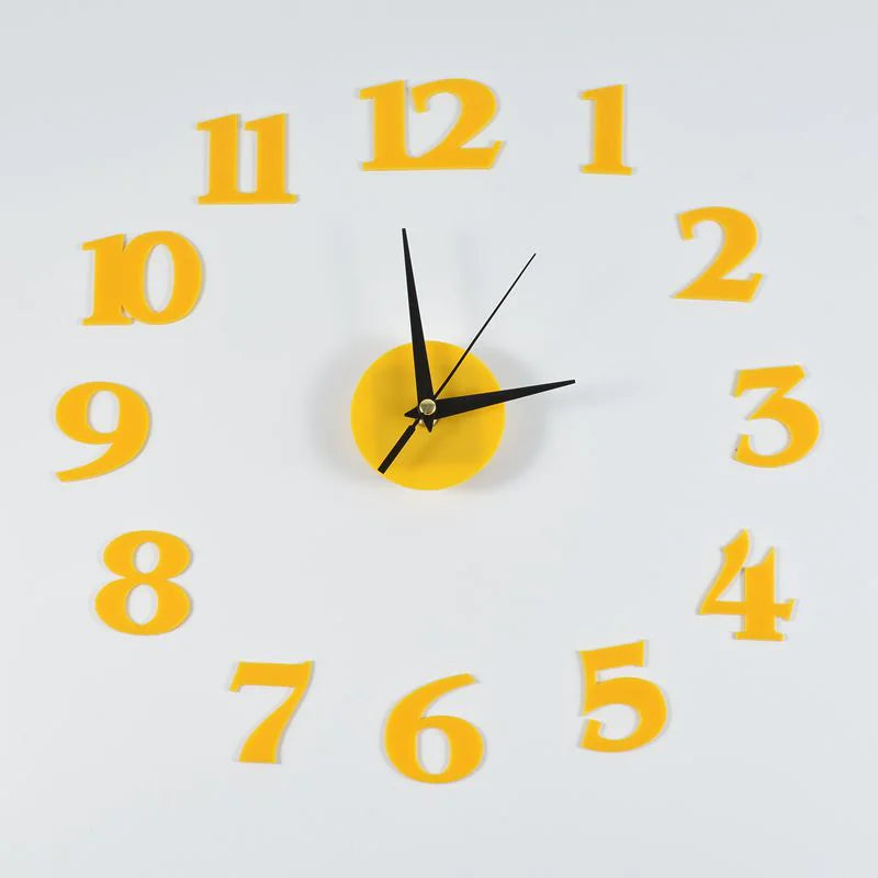 Reloj de pared de espejo acrílico con diseño creativo