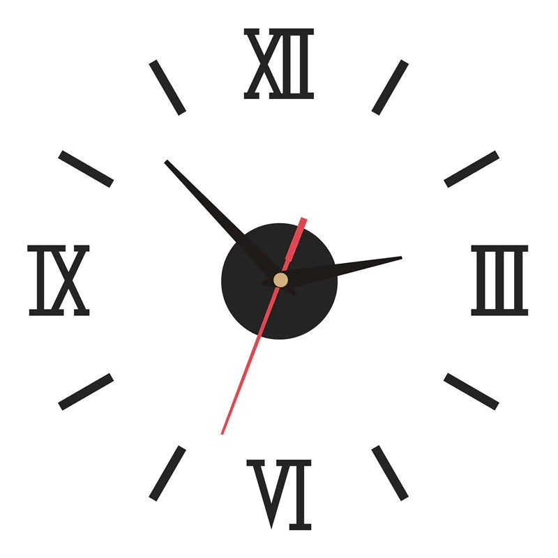 Reloj de pared de espejo acrílico con diseño creativo