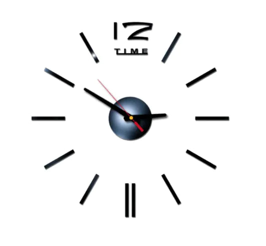 Reloj de pared de espejo acrílico con diseño creativo