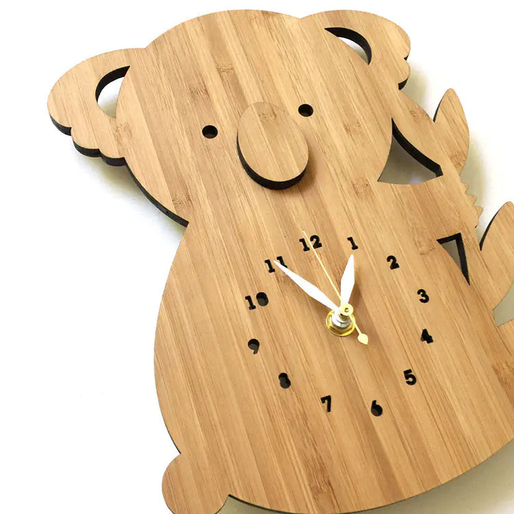 Horloge murale Koala en bambou