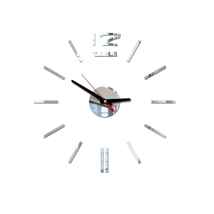 Reloj de pared de espejo acrílico con diseño creativo