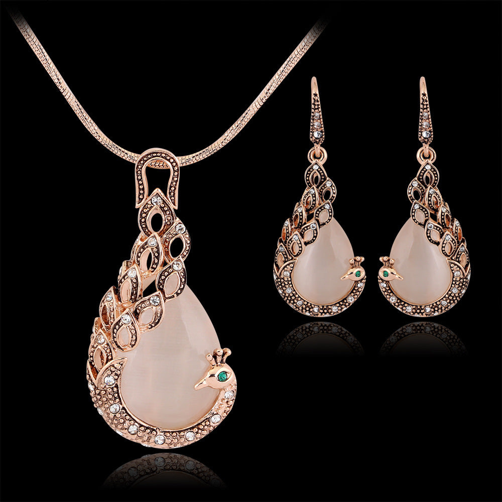 Conjunto de joyas Pavo real