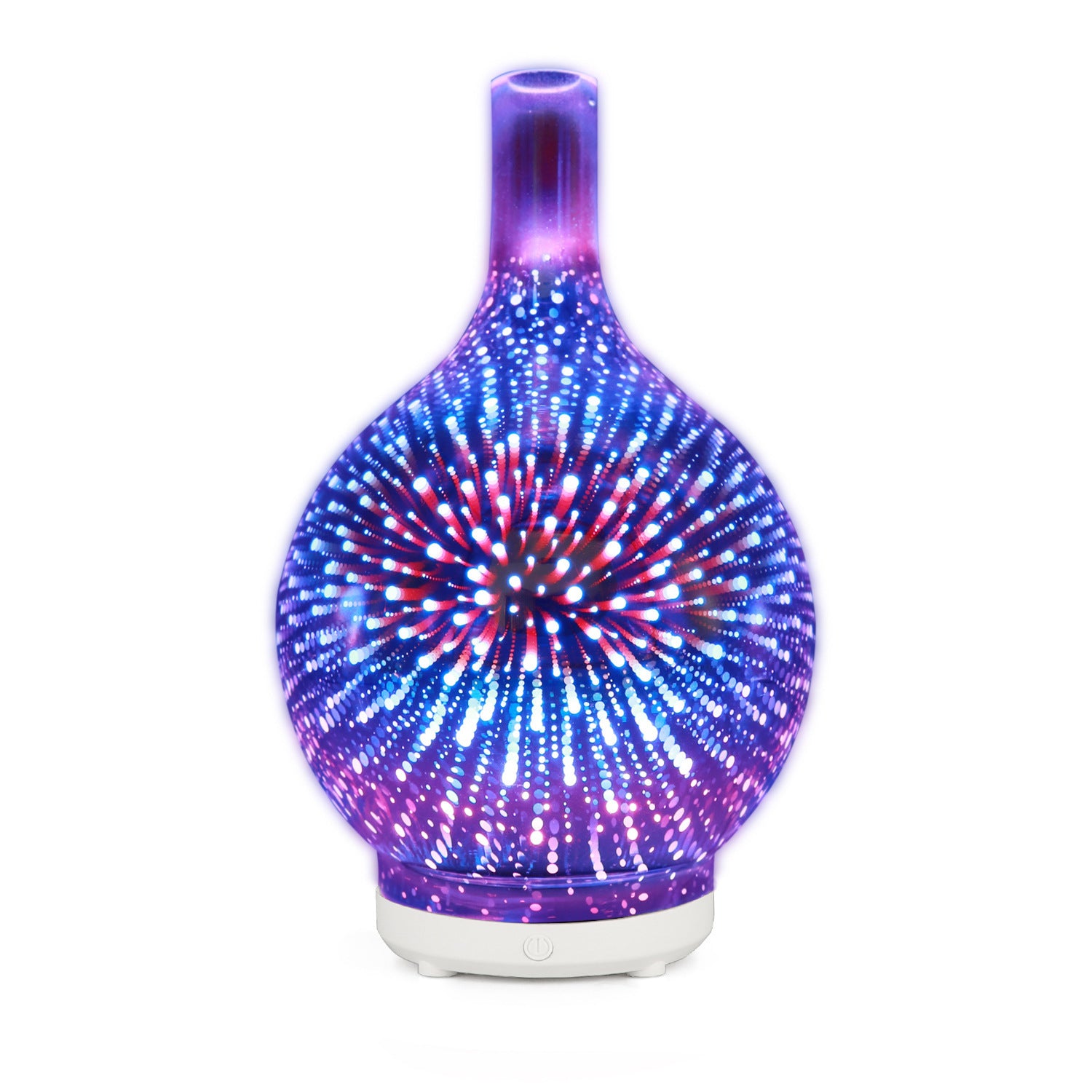 Humidificador de jarrón de cristal de colores 5V