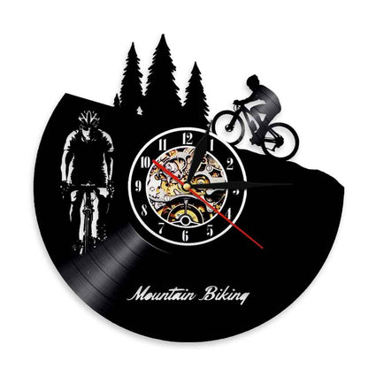 Reloj de Vinilo Bicicleta Retro Nostálgico Disco Reloj de Pared Arte Reloj de Pared