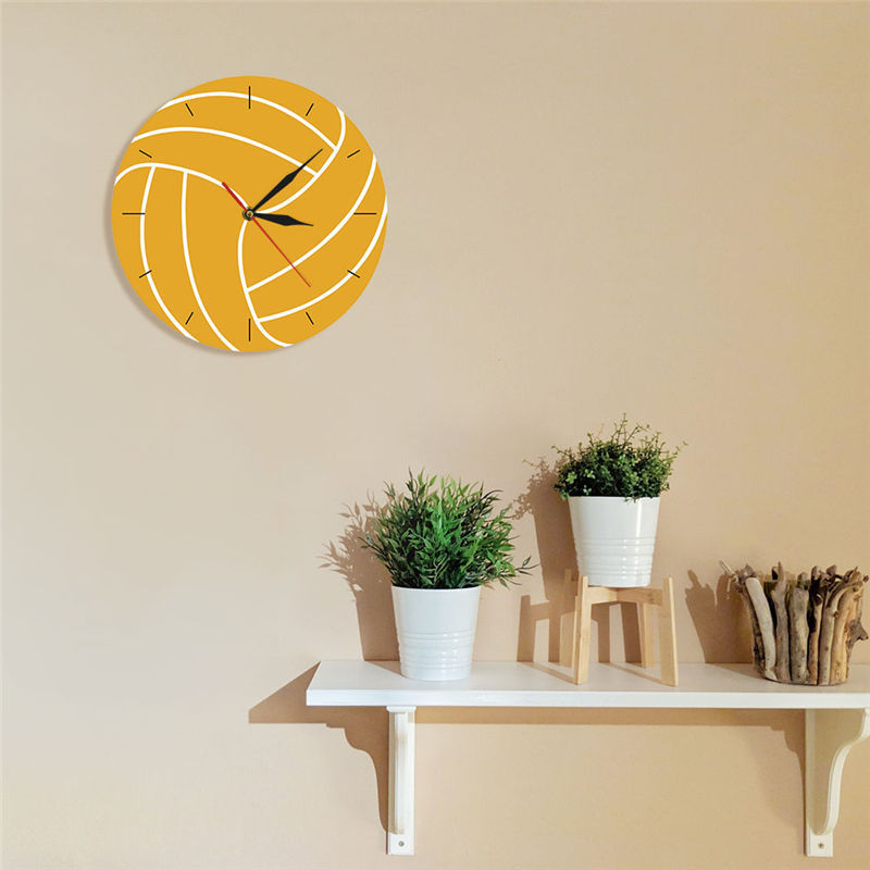 Reloj de pared de moda para jugadores de voleibol, amantes de la decoración del hogar