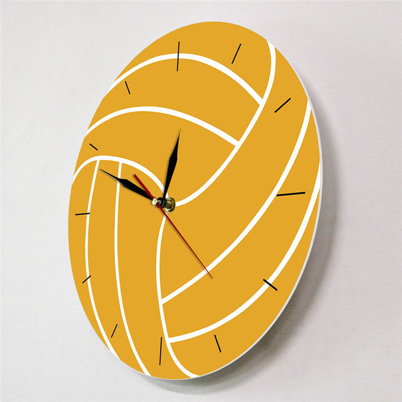 Reloj de pared de moda para jugadores de voleibol, amantes de la decoración del hogar