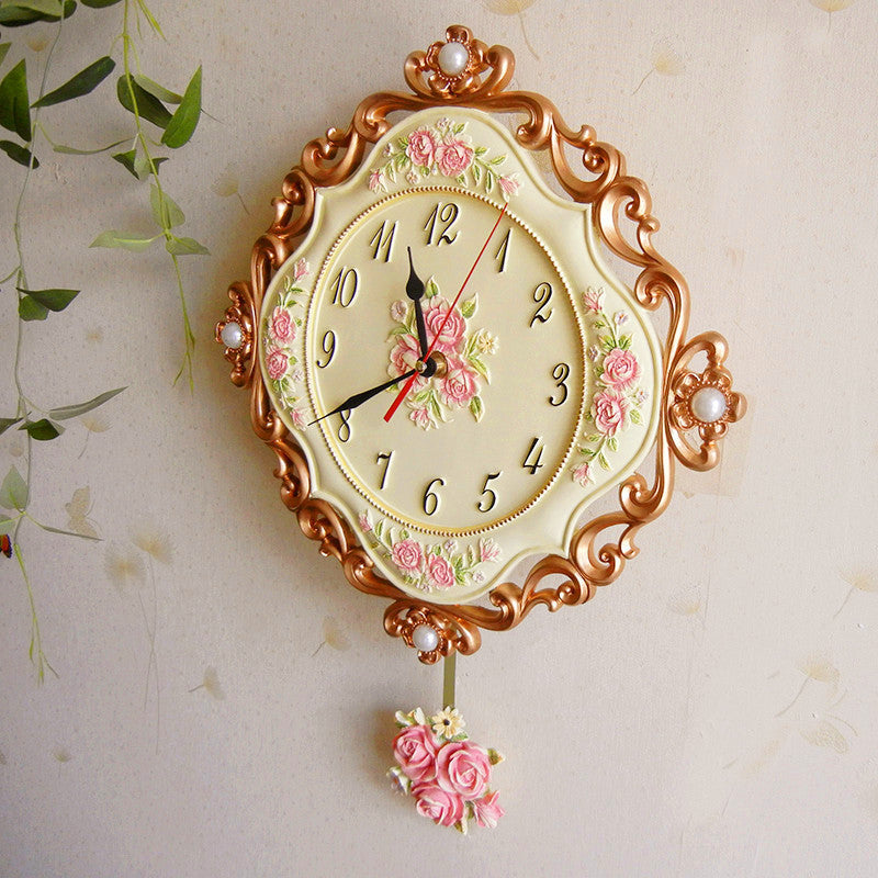 Reloj de pared estéreo europeo, reloj silencioso