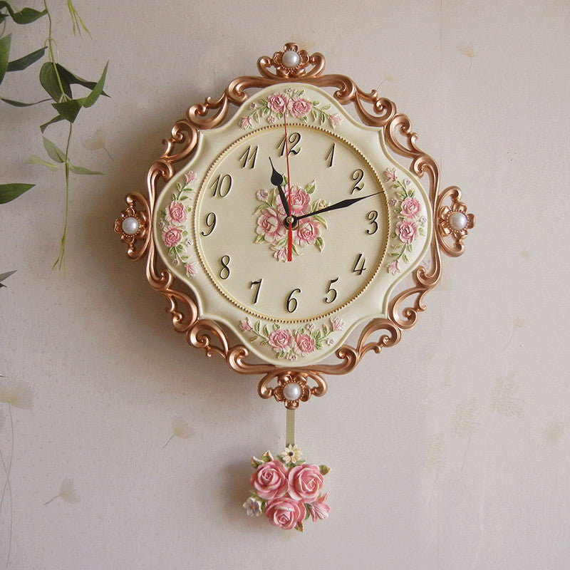 Reloj de pared estéreo europeo, reloj silencioso