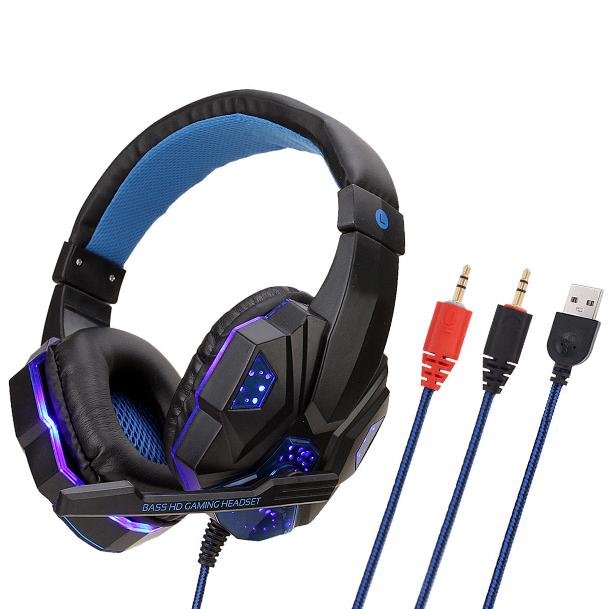 Kabelgebundenes Gaming-Headset mit Beleuchtung – Stereo- &amp; 7.1-Sound – Integriertes Mikrofon
