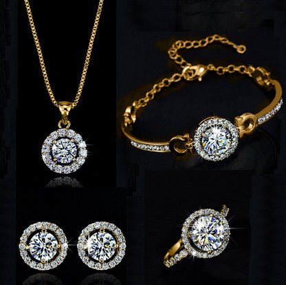 Zeitloser Glamour: Schmuckset in Gold und Silber
