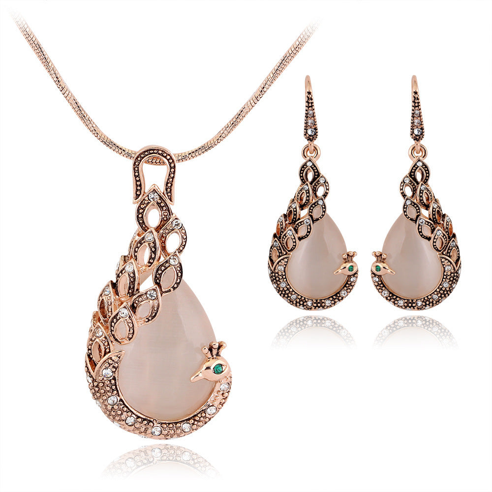 Conjunto de joyas Pavo real