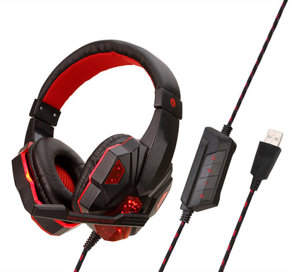 Kabelgebundenes Gaming-Headset mit Beleuchtung – Stereo- &amp; 7.1-Sound – Integriertes Mikrofon