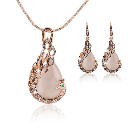 Conjunto de joyas Pavo real