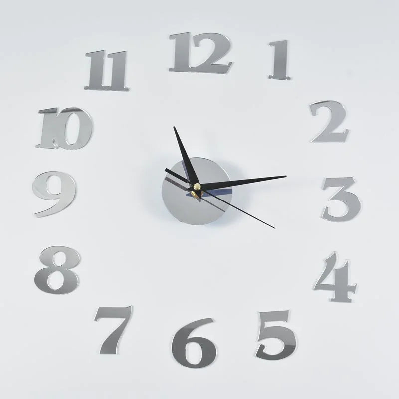 Horloge murale miroir en acrylique au design créatif