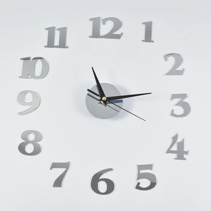 Horloge murale miroir en acrylique au design créatif