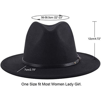 Sombrero Fedora Elegante Colorblock (Negro / Café)