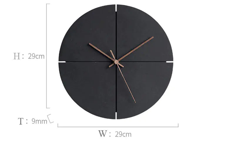Minimalistische Wanduhr in modernem und geräuschlosem Design