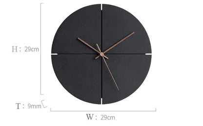 Minimalistische Wanduhr in modernem und geräuschlosem Design