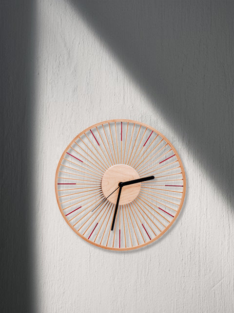 Reloj de pared de madera maciza para sala de estar