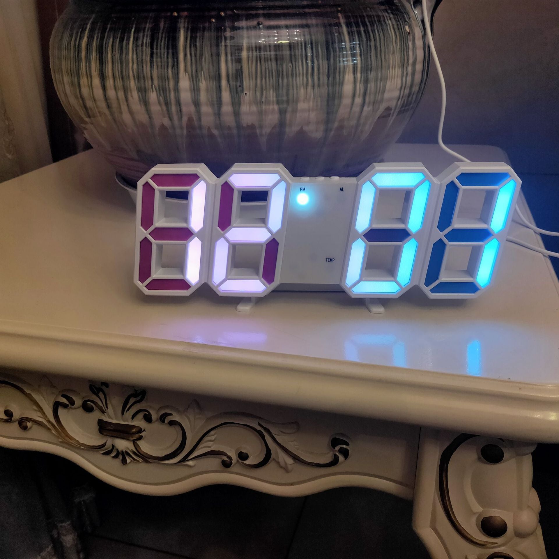 Reloj Despertador Electrónico LED, Reloj Grande, Reloj de Temperatura
