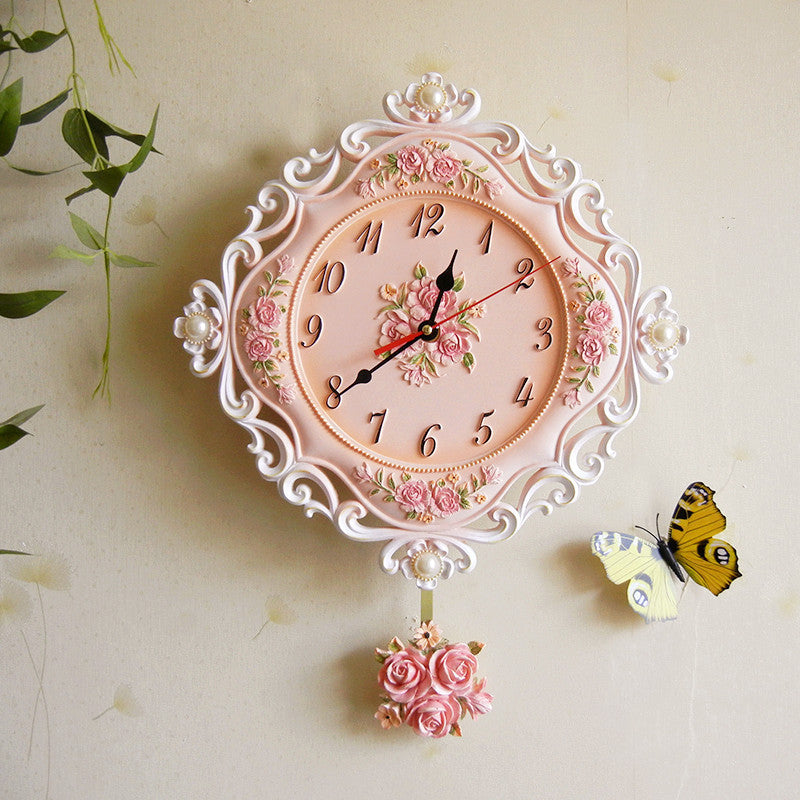Reloj de pared estéreo europeo, reloj silencioso