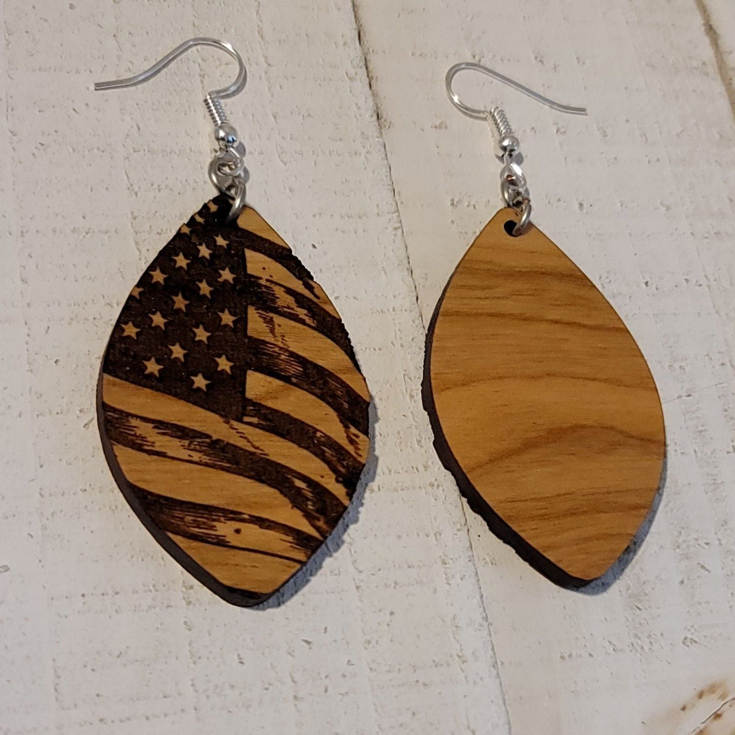 Pendientes colgantes con la bandera de Estados Unidos