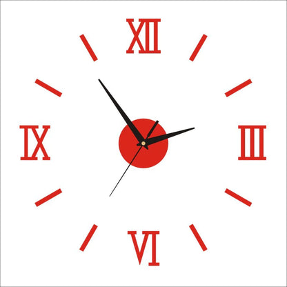 Horloge murale miroir en acrylique au design créatif