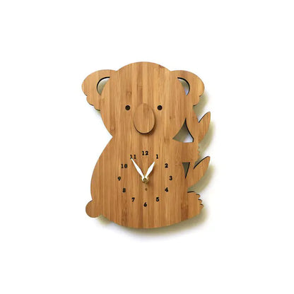 Koala Wanduhr aus Bambus