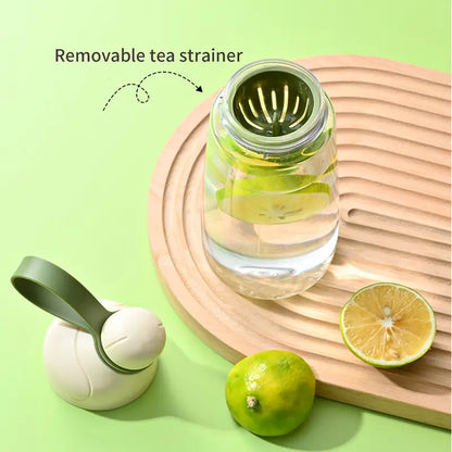 Botella portátil de 600 ml – Infusor de té integrado