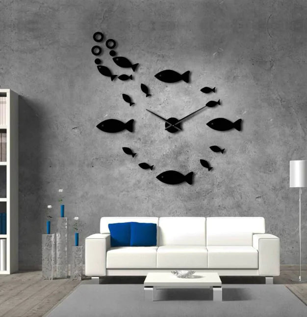Horloge murale Poisson – Décoration minimaliste