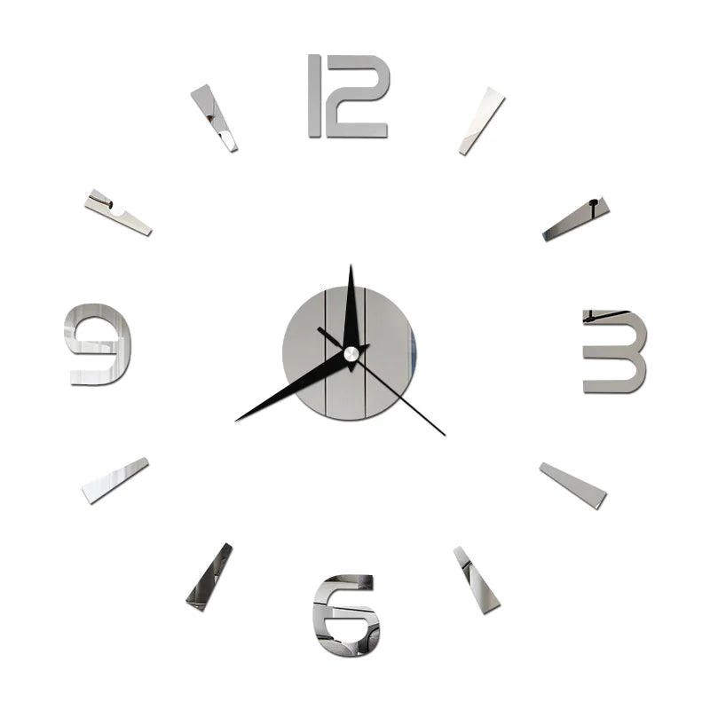 Horloge murale miroir en acrylique au design créatif