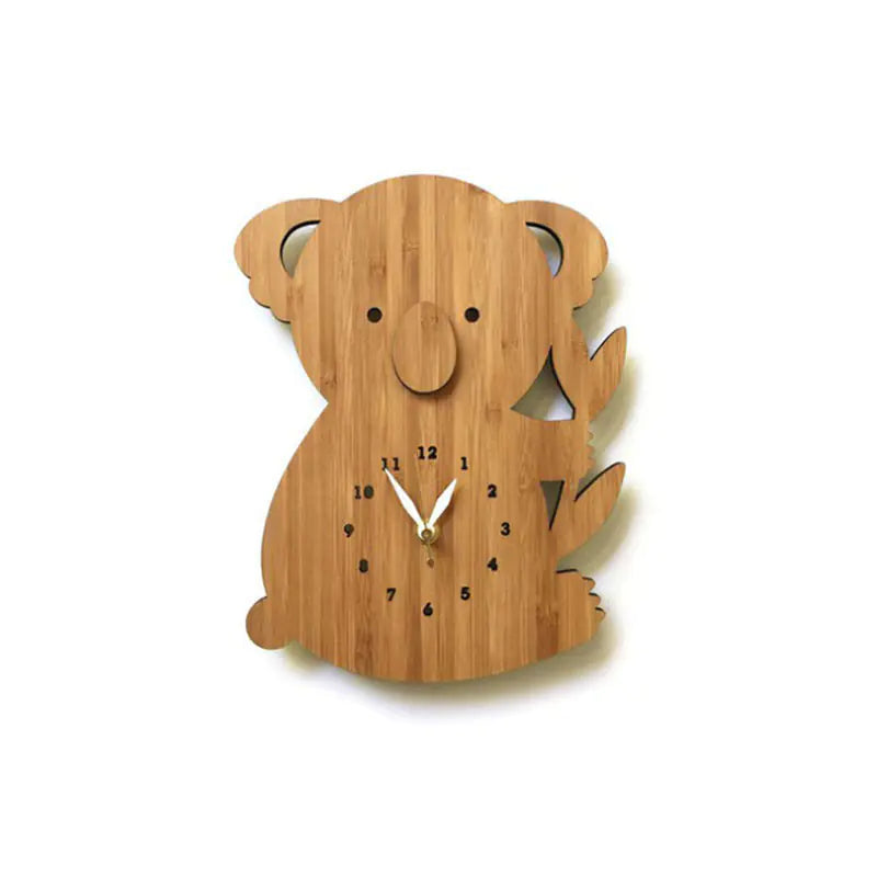 Koala Wanduhr aus Bambus